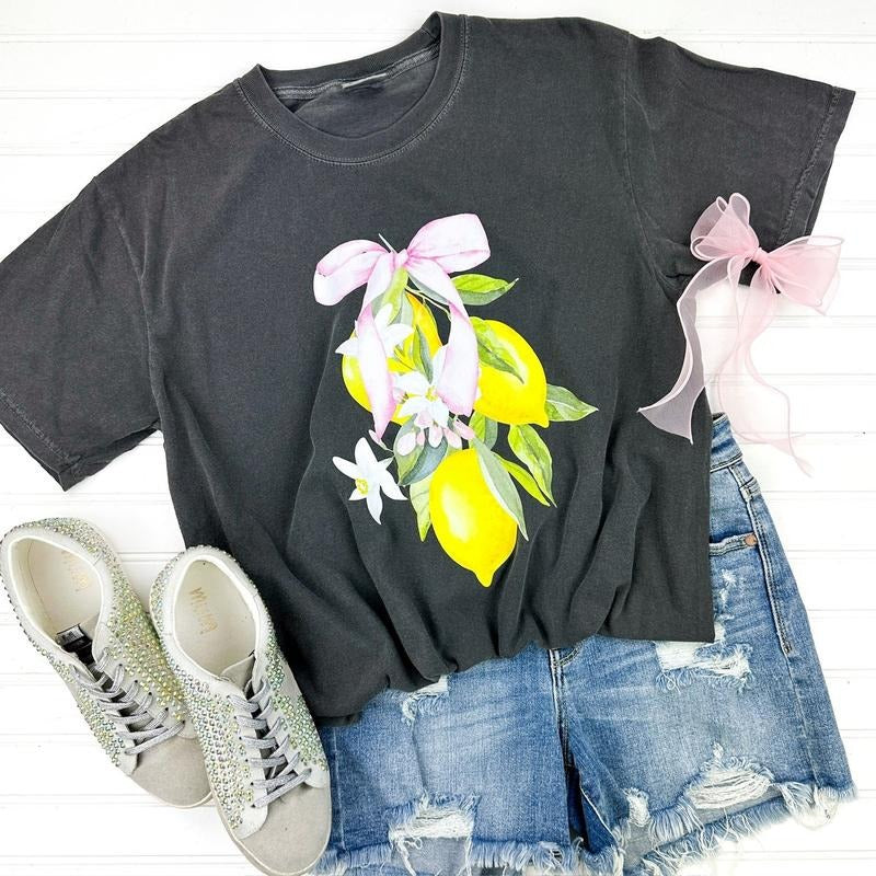 Lemon Coquette Comfort Colors T-Shirt Hoodie, Sweatshirt | PureTeeCo.com