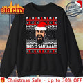 Leonidas this is Santa ugly Christmas shirt