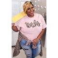 Leopard Script Teacher Graphic T-Shirt Hoodie, Sweatshirt | PureTeeCo.com
