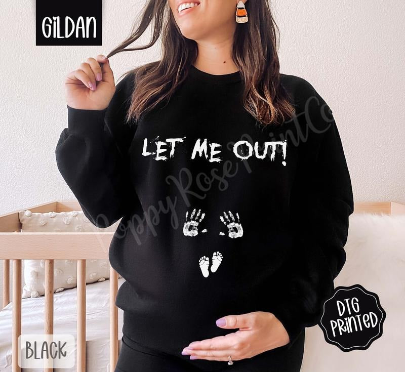Let Me Out Sweatshirt, Trendy Women's Crewneck T-Shirts, Hoodie | PureTeeCo.com