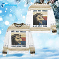Let’s Eat Trash & Get Hit By A Car Opossum Christmas Ugly Sweater