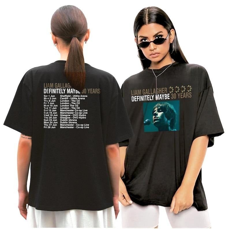 Liam Gallagher T shirt Definitely Maybe 2024 Tour tshirt Hoodie, Sweatshirt | PureTeeCo.com