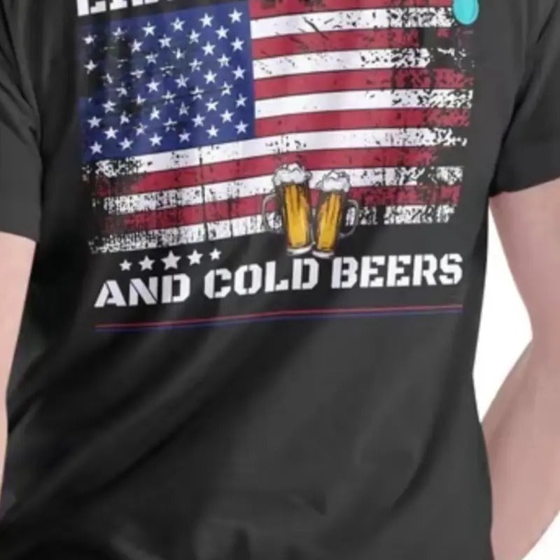 Liberal Tears and Cold Beers Men's Short Sleeve Shirt - Menswear Top Hoodie, Sweatshirt | PureTeeCo.com