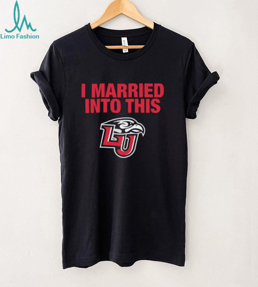 Liberty I Married Into This logo shirt