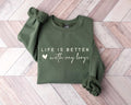 Life is Better With My Boys Sweatshirt and Hoodie, Mom of Boys Sweatshirt, Mom of Boys Crewneck, Mom of Boys Shirt,...