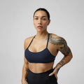 Light Support Sports Bra for Women - Midnight Navy, Plain Pattern, Summer Season T-Shirts, Hoodie, Sweatshirt | PureTeeCo.com