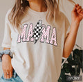 Lightning Bolt Mama Shirt Retro Checkered Mama T Shirt Comfort Colors Mama T-Shirt Mother's Day Presents for Mom Gift...