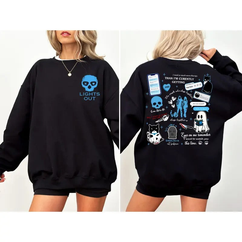 Lights Out Navessa Allen Doubled-Side Sweatshirt, Navessa Allen Shirt, Dark Romance & Bookish Merch, Smutty Readers Tee,...
