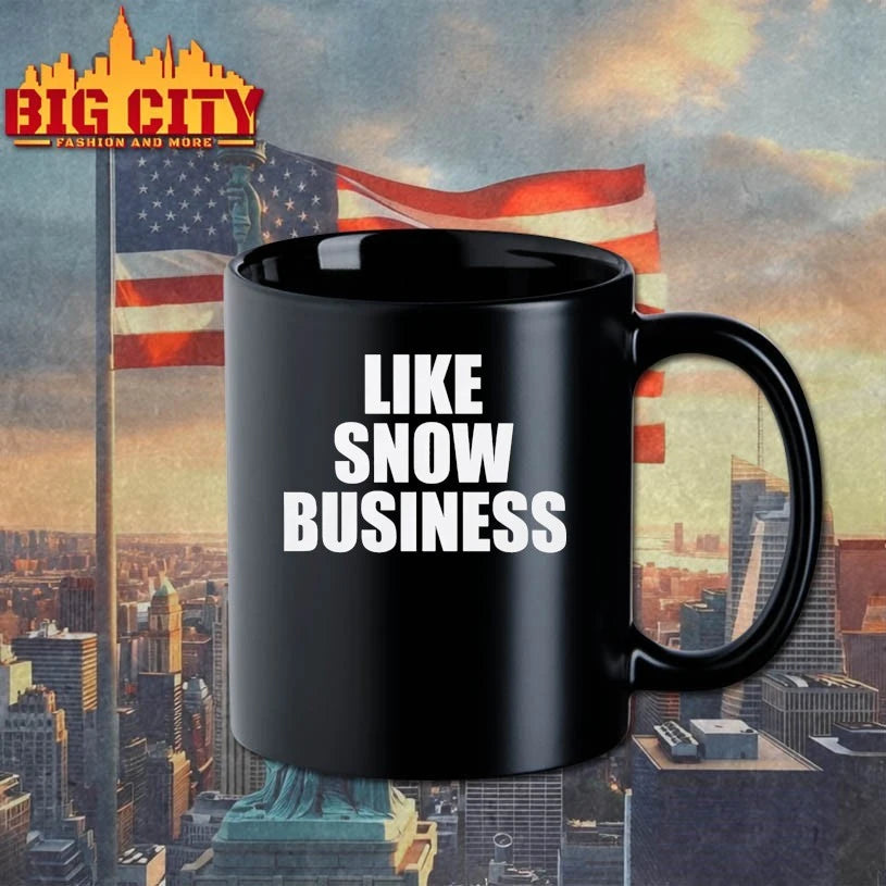 Like snow business text shirt