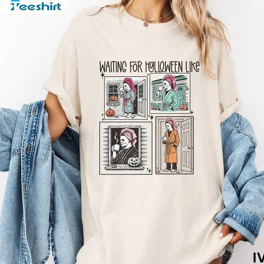 Limited Waiting For Halloween Like Shirt, Horror Sweatshirt T-shirt