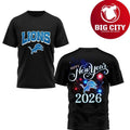 Lions Happy New Year 2026 Two Sided Shirt