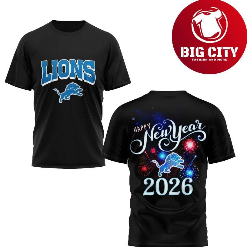 Lions Happy New Year 2026 Two Sided Shirt
