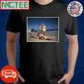 Listening to the radio on the beach, circa 1940s shirt