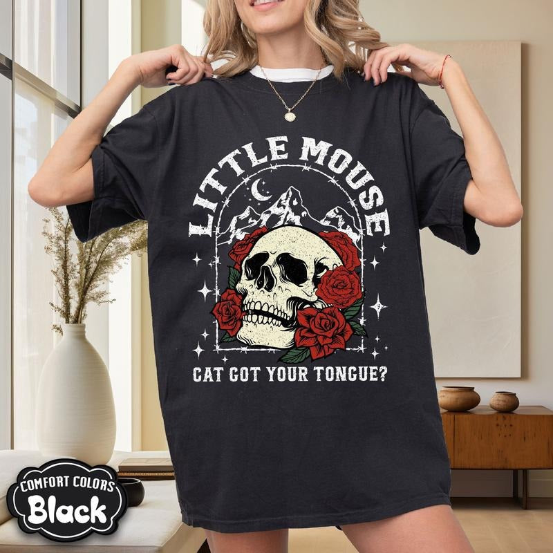 Little Mouse Cat Got Your Tongue Comfort Colors T-Shirt, Haunting Adeline Shirt, Dark Romance, Smut Reader, Book Lover...