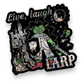 Live, Laugh, LARP Goblin Gal Glitter Vinyl Sticker, 3 inches T-Shirts, Hoodie, Sweatshirt | PureTeeCo.com