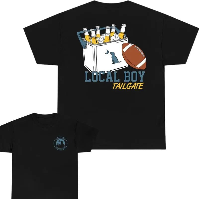 Local Boy Football Tailgate T-shirt, Vintage Football Gift For Fan Club, Size Inclusivity For All, Sport Shirt For Men...