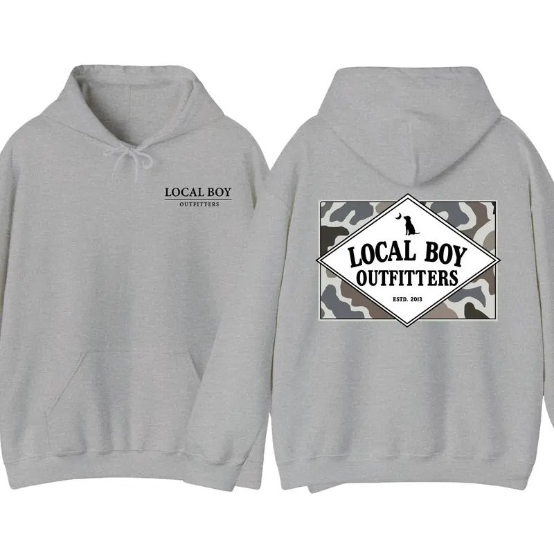 Local Boy Outfitters Hoodie - Moon Camo Design Hoodie, Perfect for Outdoor and Dog Lovers, Unisex Hoodie Comfort and...