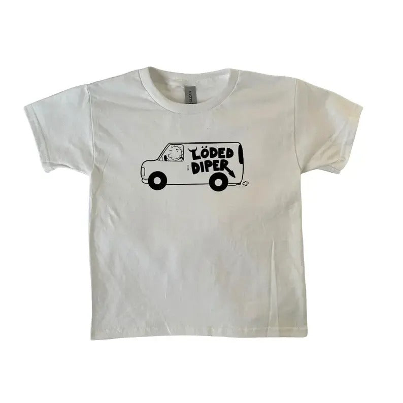 Loded Diper Van Baby Tee, band merch, Diary of a Wimpy Kid, Rodrick Heffley, Devon Bostick, vintage, 90s style baby tee...