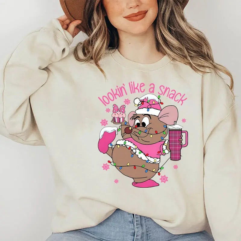 Lookin Like A Snack Sweatshırt, Holiday Sweater, Cute Gus Gus Shirt, Christmas Gifts Hoodie, Sweatshirt | PureTeeCo.com