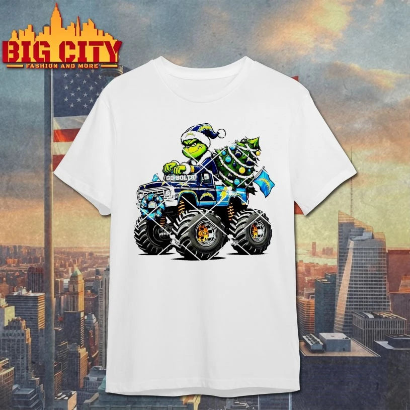 Los Angeles Chargers Grinch Christmas Monster Truck shirt