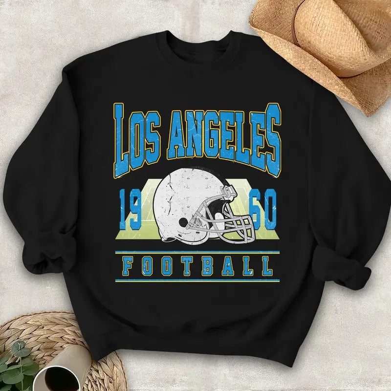 Los Angeles Football Vintage Style Sweatshirt,Los Angeles Football Crewneck,Los Angeles Football Sweatshirt Fan Gift...