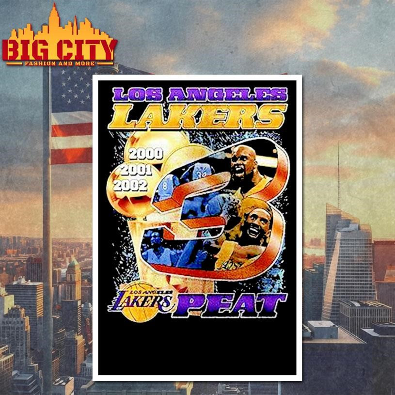 Los Angeles Lakers 3 Peat Team Of The New Millennium The Strength Of The Team 2002 Legends Vintage Shirt