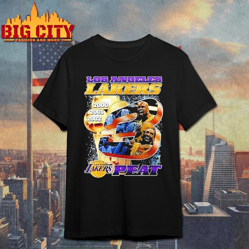 Los Angeles Lakers 3 Peat Team Of The New Millennium The Strength Of The Team 2002 Legends Vintage Shirt