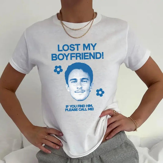 Lost My Boyfriend Graphic Baby Tee, Drew Starkey Inspired Baby Tee, Rafe Cameron Crop Top, Charming Guy Baby Tee, Women's Top for Casual Wear,