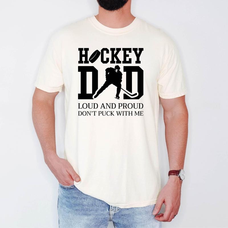 Loud And Proud Hockey Dad Shirt, Hockey Dad T-Shirt, Gift For Father's Day Unisex Hoodie, Sweatshirt | PureTeeCo.com