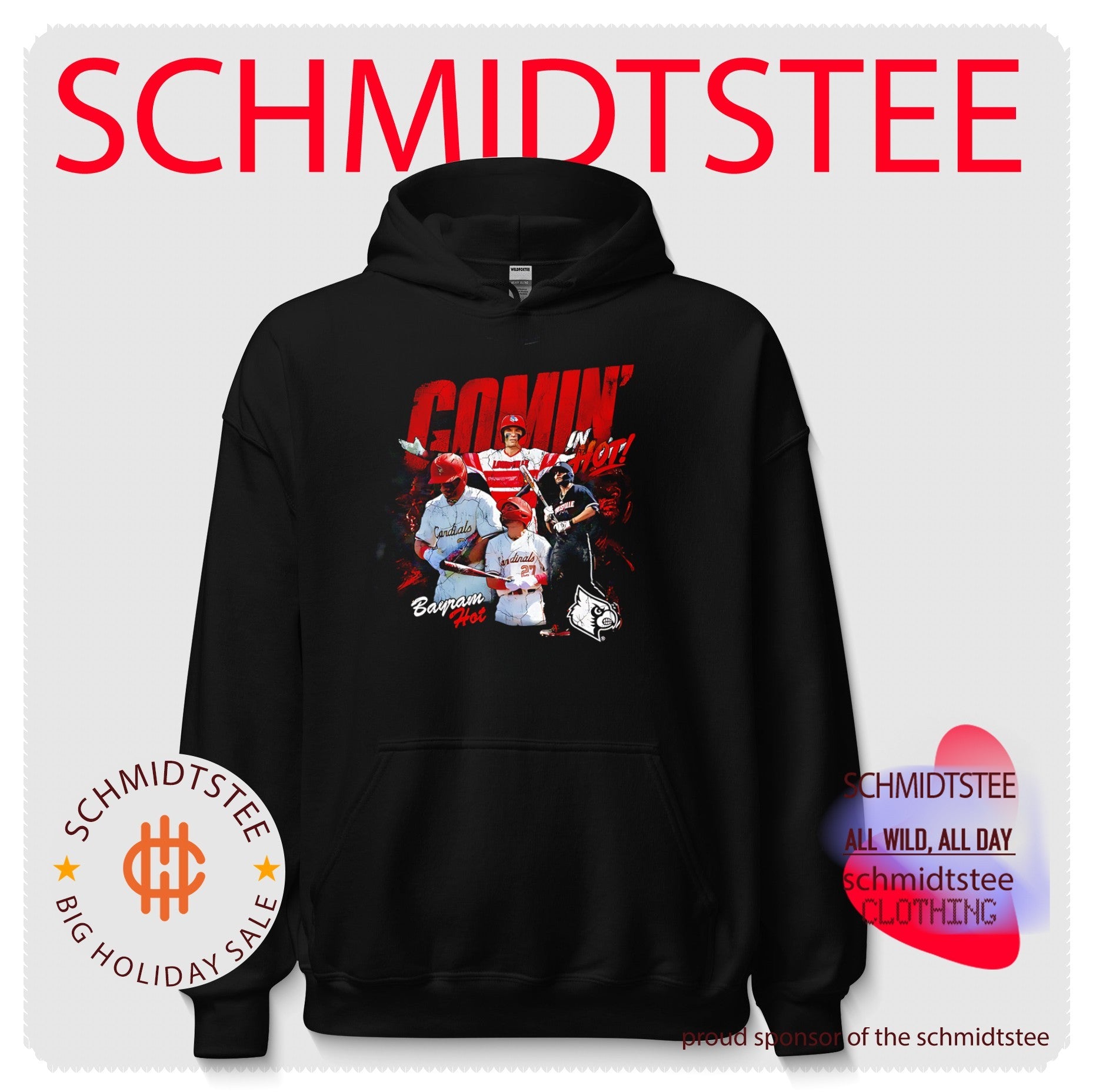 Louisville Cardinals Bayram Hot coming in hot graphic shirt