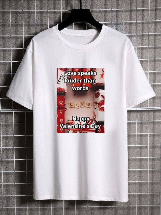 Love Speaks Louder Than Words Happy Valentine’s Day Essential T shirt Hoodie, Sweatshirt | PureTeeCo.com