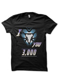 Love You 3,000 Black Half Sleeve T-Shirt Hoodie, Sweatshirt | PureTeeCo.com