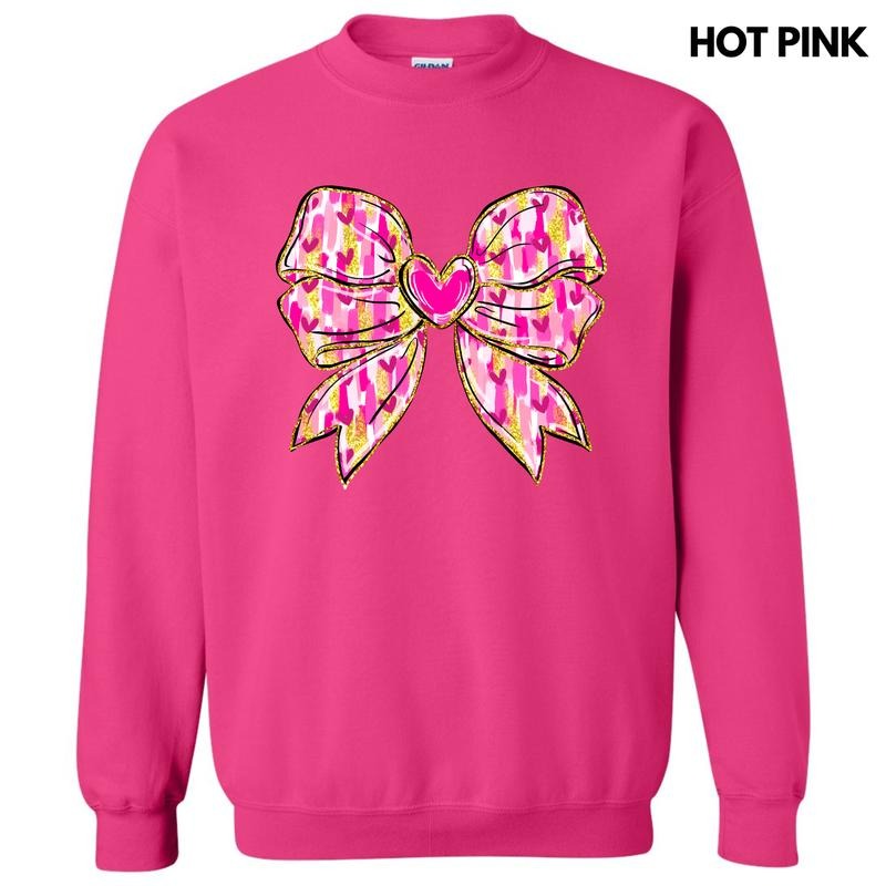 Love You Heart Bow Sweatshirt 'NLB' T-Shirts, Hoodie | PureTeeCo.com