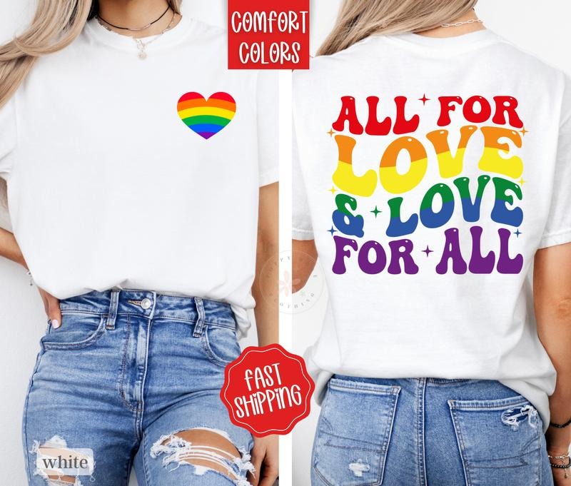 Love is Love Shirt Comfort Colors, Pride Tshirt, LGBTQ Tee, Equal Rights Hoodie, Sweatshirt | PureTeeCo.com