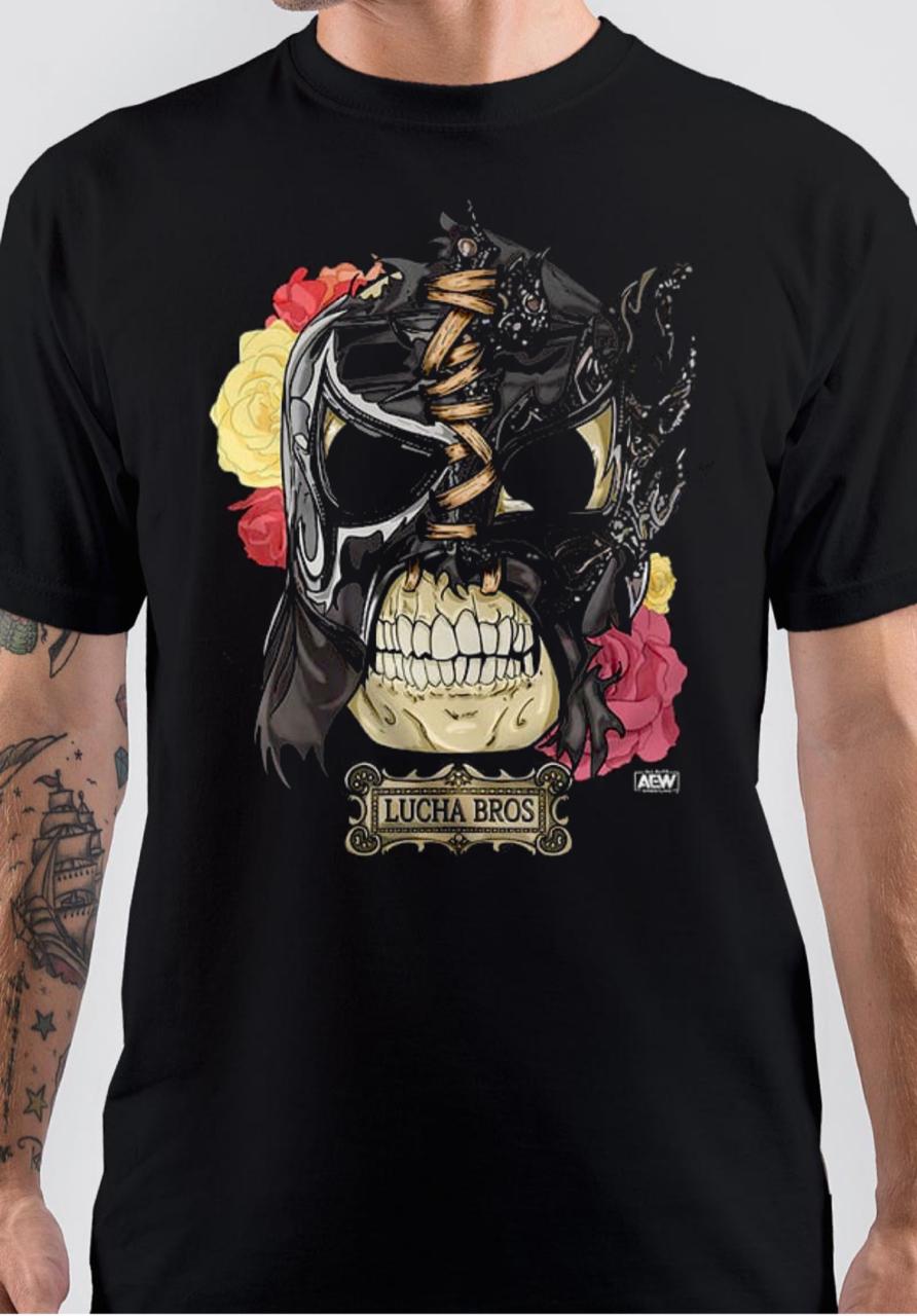 Lucha Brothers Black T-Shirt Hoodie, Sweatshirt | PureTeeCo.com