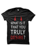 Lucifer What Is It You Truly Desire Black T-Shirt Hoodie, Sweatshirt | PureTeeCo.com