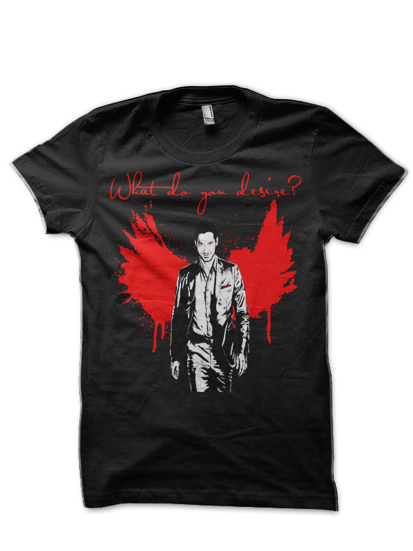 What Do You Desire Lucifer Black T-Shirt Hoodie, Sweatshirt | PureTeeCo.com