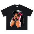 Luckii Kitty Star Big Face Graphic Rap Tee Hoodie, Sweatshirt | PureTeeCo.com