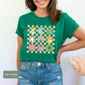 Lucky Charm Shirt,Womens St Patrick's Day Shirt,Irish Day Shirt,Shamrock Shirt,St Patty's Day Gift,Checkered Shirt,Flour...
