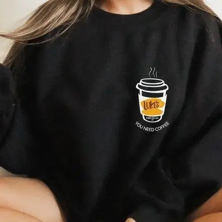 Lukes Diner Sweatshirt, Gilmore Girls Sweatshirt, Stars Hollow Sweatshirt,  Lorelai, Gilmore Girls Shirt, Fall Vibes Sweater, Trending, Sweatshirt hot trend 2025, Sweatshirt best selling, Sweatshirt hot tiktokstyle{n002}2