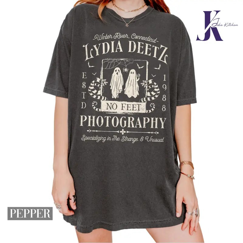 Lydia Deetz Photography Shirt, Beetlejuice Halloween Shirt, Spooky Season T-shirt, Ghost Halloween Shirt, Beetlejuice...