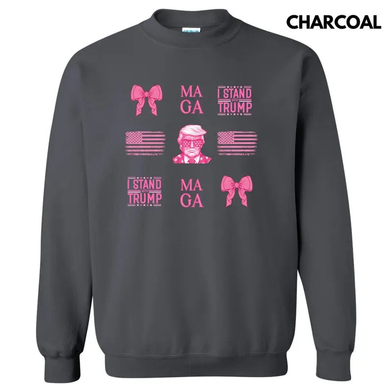 MAGA Coquette Collage Sweatshirt 'NLB' T-Shirts, Hoodie | PureTeeCo.com