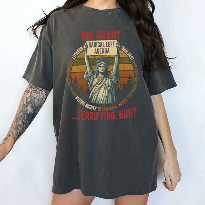 MAPTEES Radical Left Agenda Comfort Colors Shirt, Voting Rights T-shirt, Climate Action Graphic Tee, Liberal Protest...