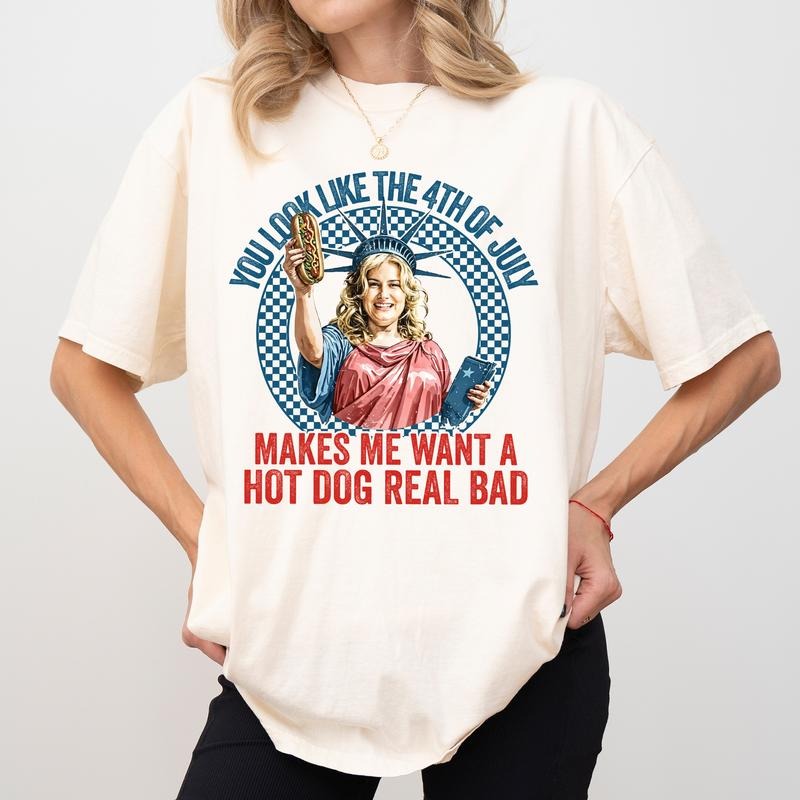 MAPTEES Retro You Look Like The 4th Of July Comfort Colors Shirt, Funny Independence Day Vintage T-shirt, 4th Of July...