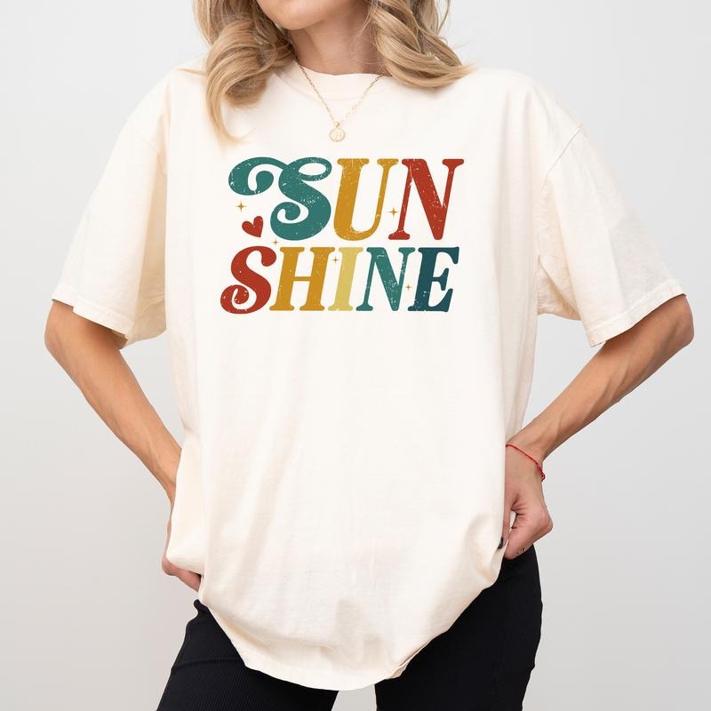 MAPTEES Sunshine Comfort Colors Shirt, Beach Vibes T-shirt, Beach Vibes Graphic Tee, Summer Outfits, Vacation Clothing,...