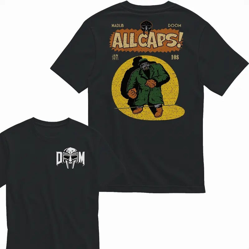 MF Doom Madlib All Caps 2 Sides T-Shirt- Unisex Style, 100% Cotton - Menswear Hoodie, Sweatshirt | PureTeeCo.com