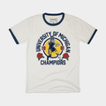 Michigan Football 1981 Roses Ringer Tee Hoodie, Sweatshirt | PureTeeCo.com