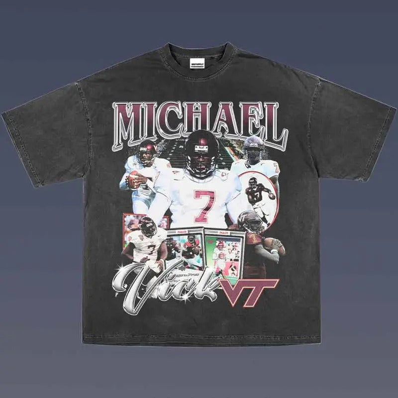 MICHAEL VICK 1.4 VINTAGE TEE | AMERICAN FOOTBALL | GIFT FOR FAN Hoodie, Sweatshirt | PureTeeCo.com