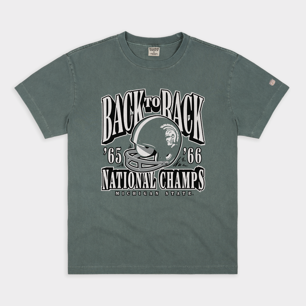 MSU Football National Champs Vintage Heavyweight Tee Hoodie, Sweatshirt | PureTeeCo.com (Image 1)