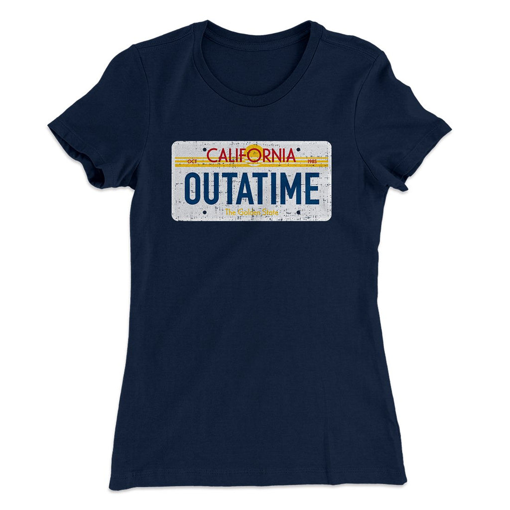 Outatime License Plate Women's T-Shirt Hoodie, Sweatshirt | PureTeeCo.com (Image 3)
